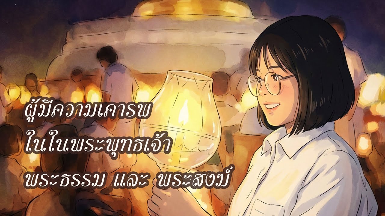 ผู้มีความเคารพในพระพุทธเจ้า พระธรรม และ พระสงฆ์ 