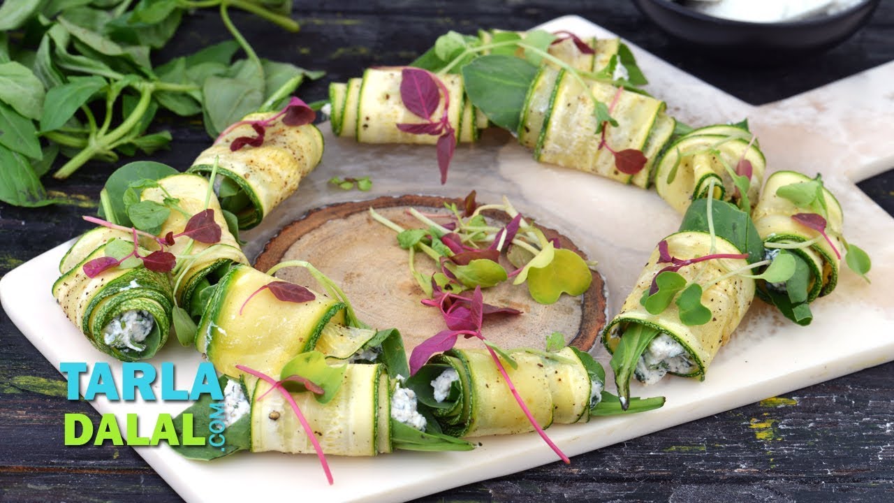 Zucchini Rollups by Tarla Dalal