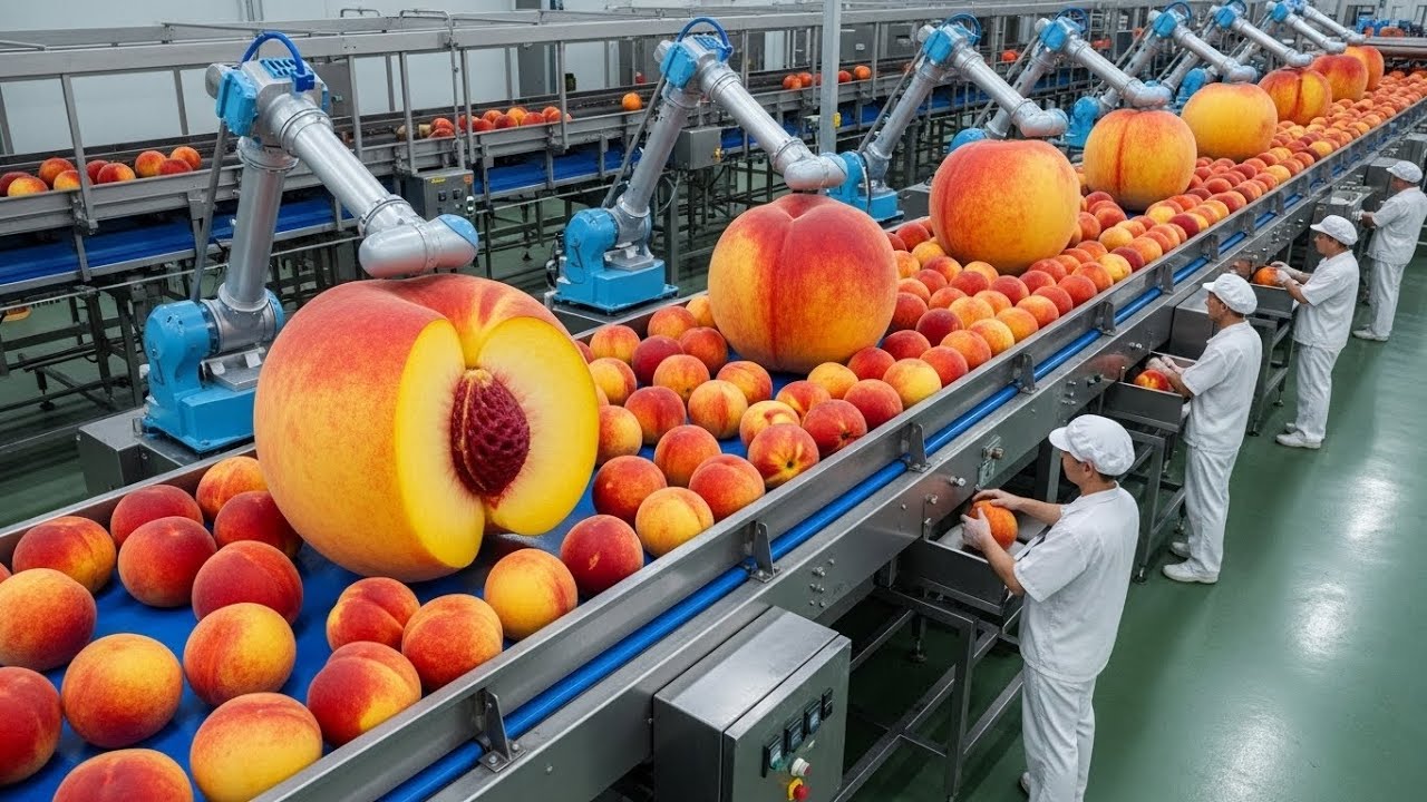 Inside a Modern Peach Factory: The World’s Most Advanced Premium Peach Juice Production Process.