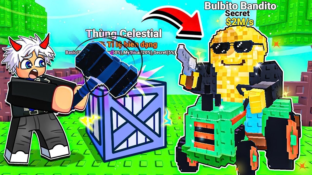 STEAL A BRAINROT NHƯNG MÌNH ĐẬP HỘP TÚI MÙ 😂