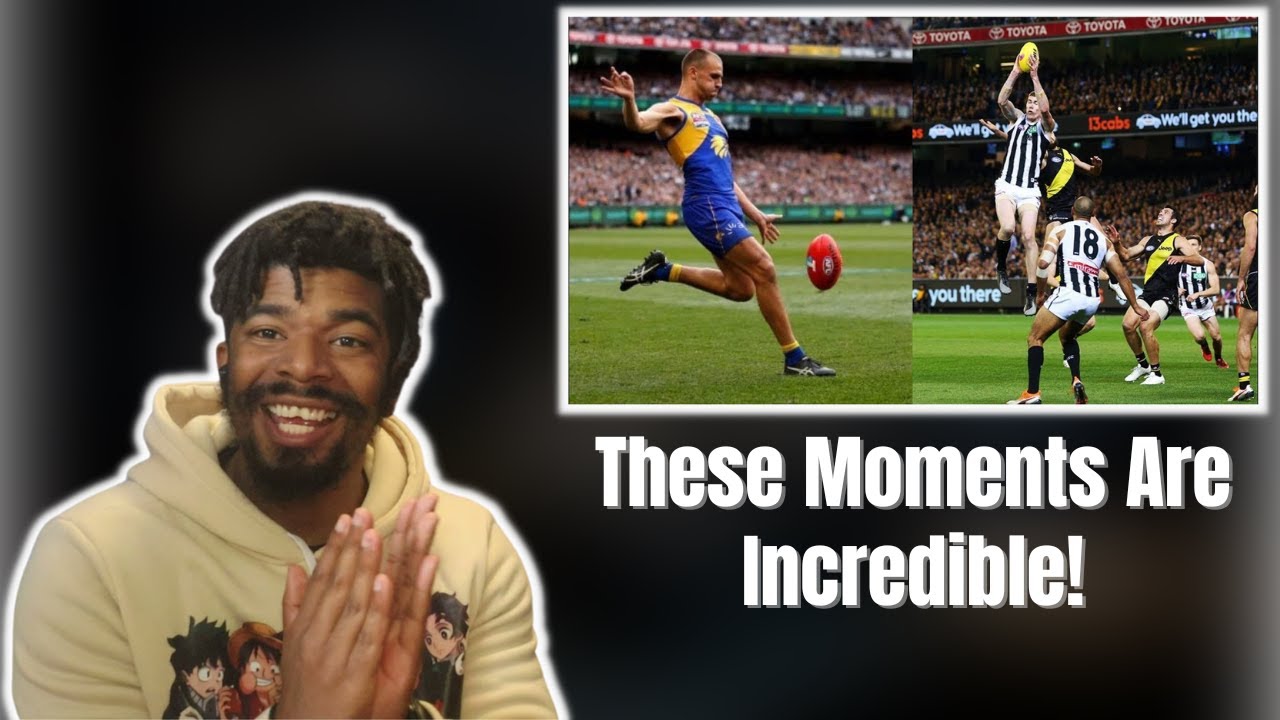 AMERICAN REACTS TO MOMENTS THAT MADE AFL PLAYERS FAMOUS