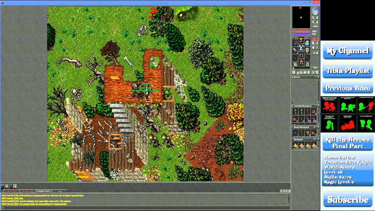 Давайте поиграем в Tibia: Bright Sword Quest [Меня убили] (ENG)