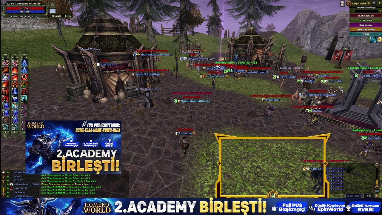 HomekoWorld 3.Ayında Binlerce Oyuncuyla Birleşti! | Full PUS Hediye! | Ödüllü Turnuvalar! | #hkw #ko