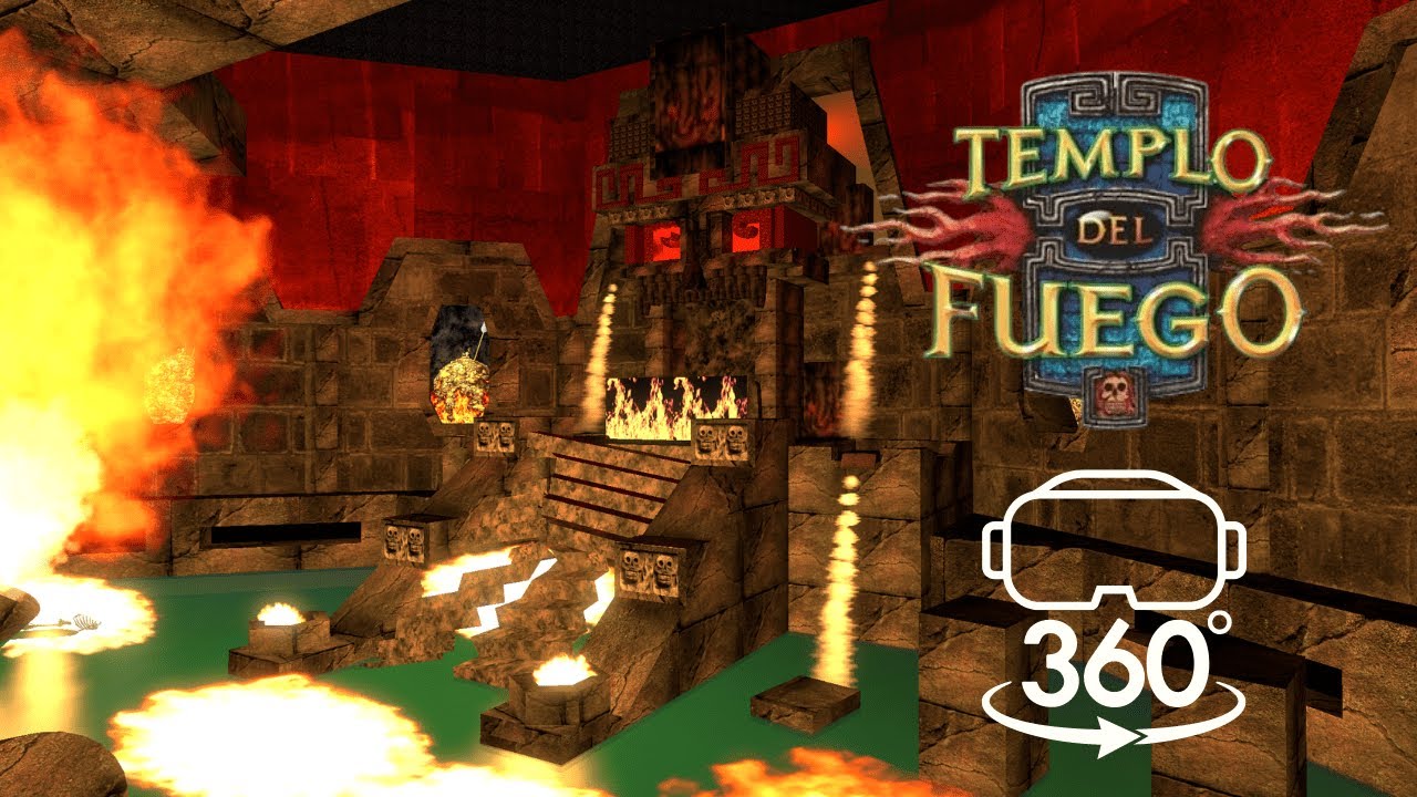 EL TEMPLO DEL FUEGO | Stunt Show | PORTAVENTURA | Nolimits 2 | VR 360º