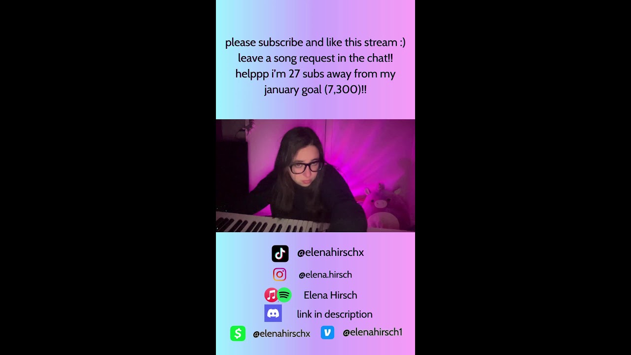 subscribe for a singing and piano (keyboard) song request 🎤🎹💜