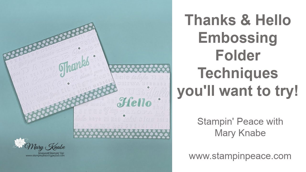 Thanks & Hello Embossing Folders