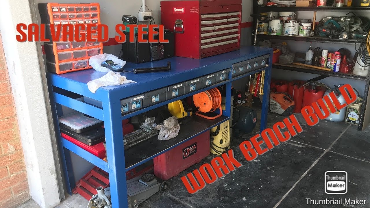 Work Bench Build From Salvaged Steel