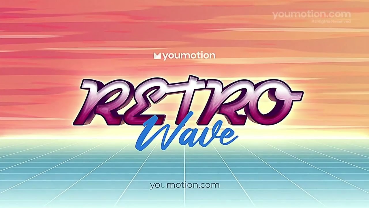 Future Retro Posters 80s Miami Title Synthwave Grid Opener