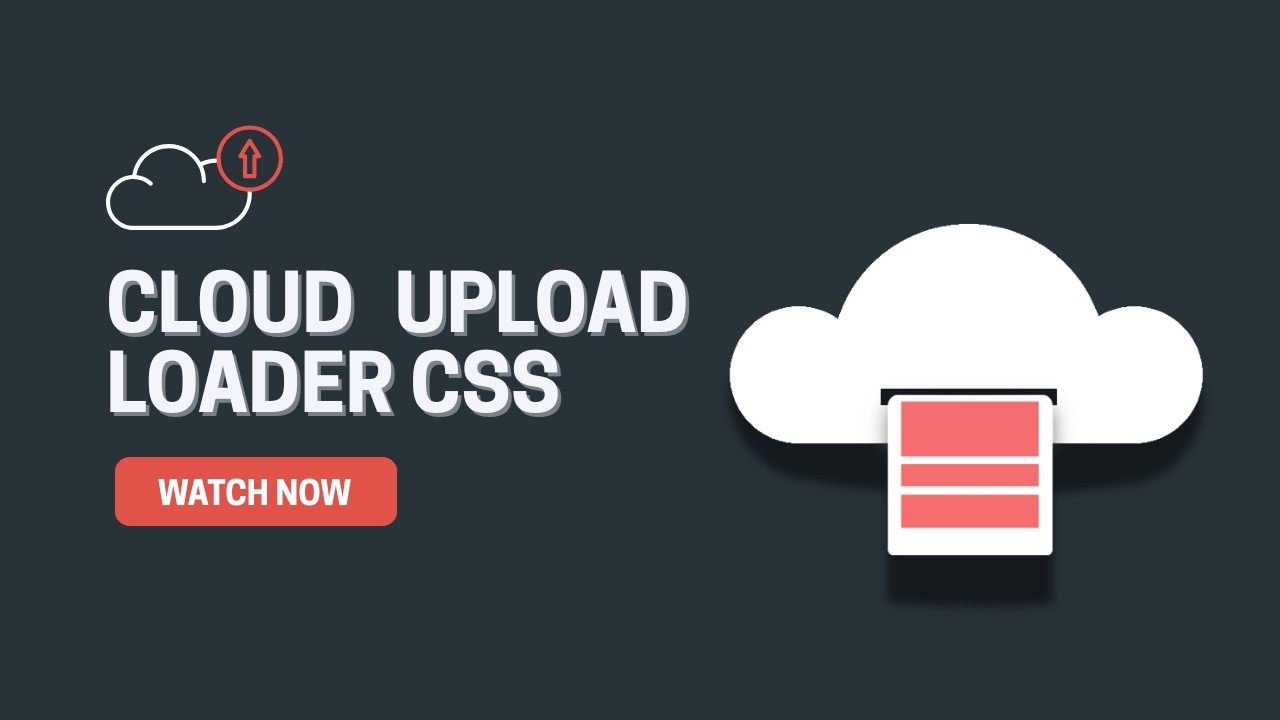Cloud Upload Loader Animation in Pure CSS | No SVG No JavaScript