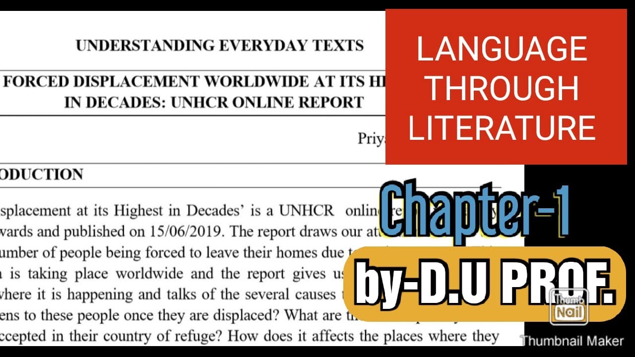 English-Language Through Literature Chapter 1 | B.A/B.A(Prog.)/B.Com |1st year 2nd Sem | paper|DUSOL