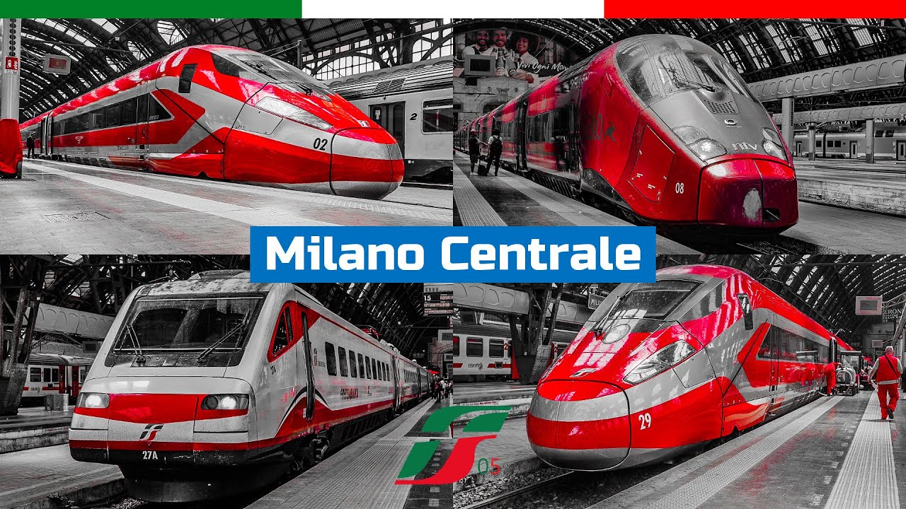Milano C.le ad AV 2! High-speed in Milan Central Station 2 - FRECCIAROSSA -  ITALO -  INTERCITY