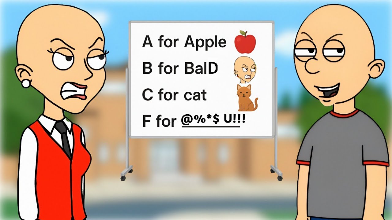 Classic Caillou Makes an Inappropriate Version of the Alphabet/Grounded