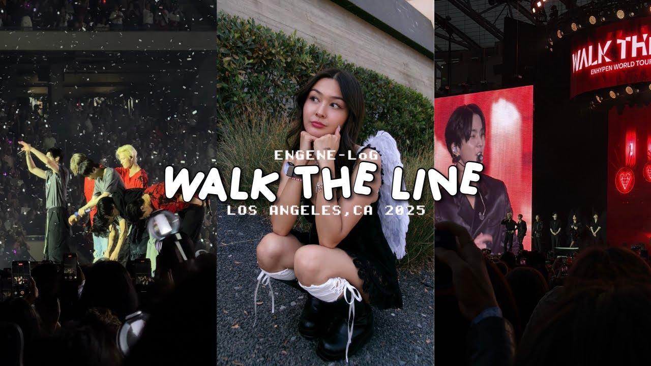 [ENGENE-loG] ENHYPEN WALK THE LINE IN LA | meeting friends, merch haul, concert clips & more