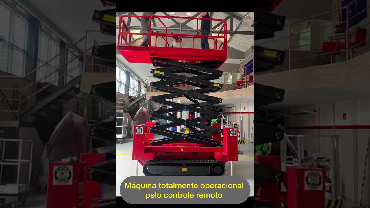 Plataforma GTA 12z bateria tracao esteira borracha 12,5 mt de altura cap. 300 kg video passo a passo