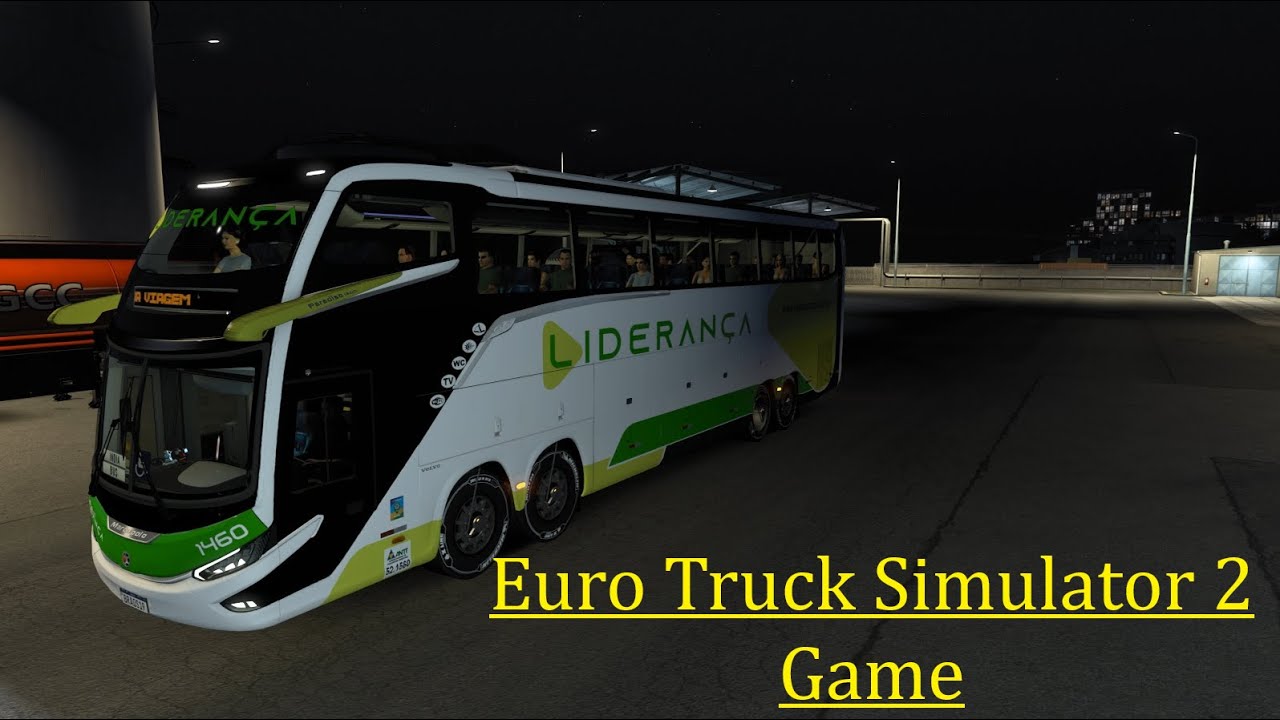 ETS2 [1.57] Gameplay- Nordic Horizons night driving of Marcopolo G8 1600 bus with passengers...