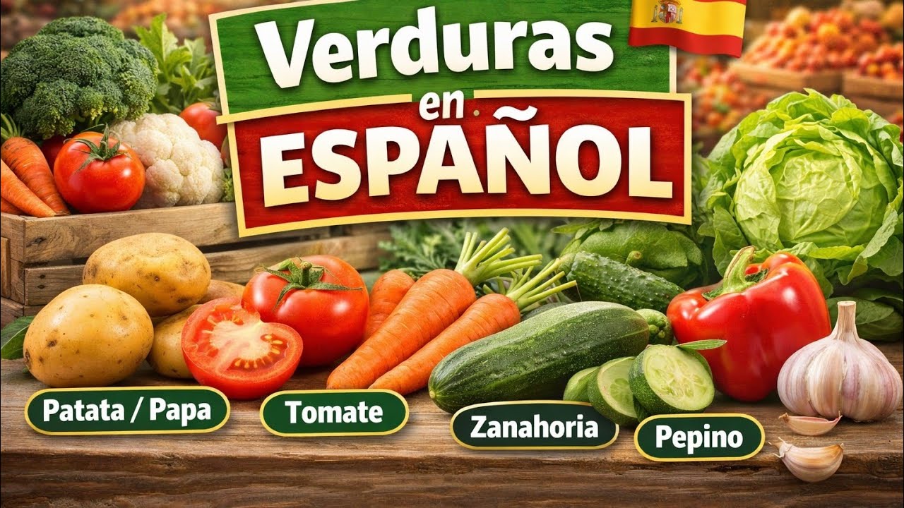 Vegetables Name in Spanish 🌽🥕 | Easy Spanish Vocabulary|Vegetables Name in Spanish with Pictures