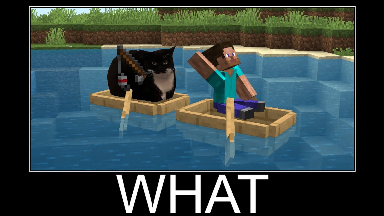 Maxwell the Cat in Minecraft wait what meme part 148