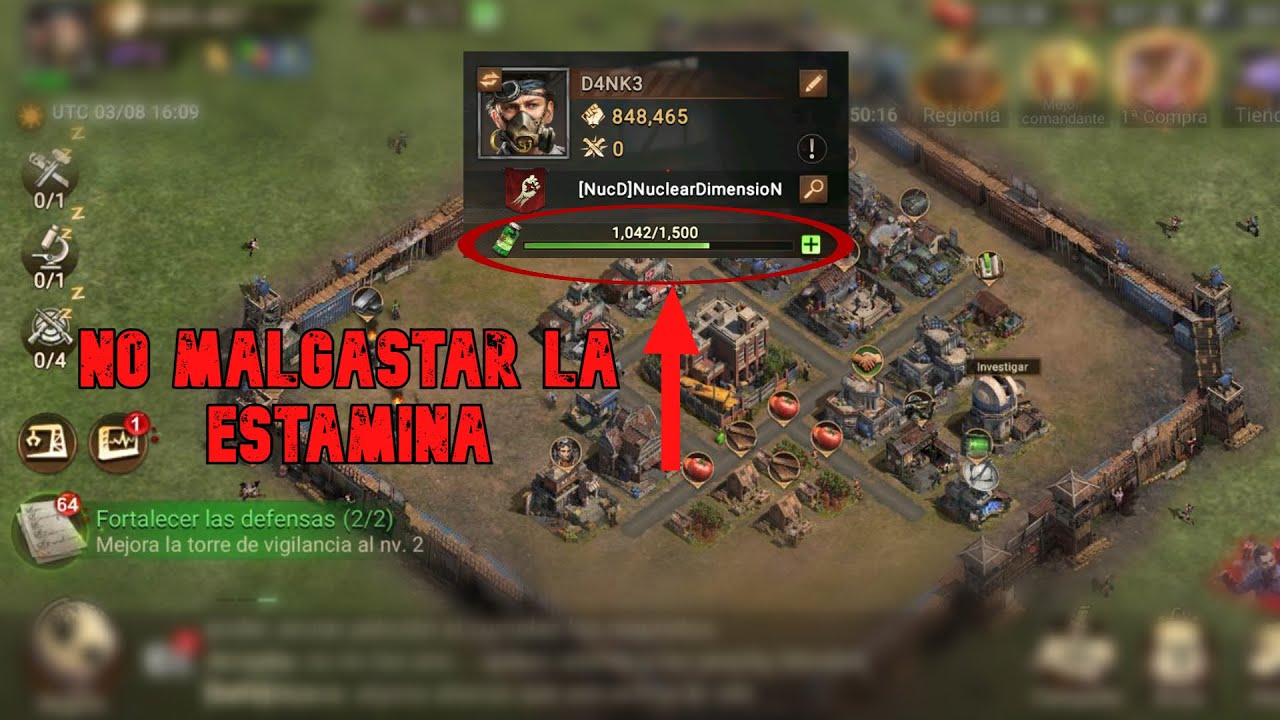 DoomsDay Last Survivor Guia principiantes sobre la  Estamina