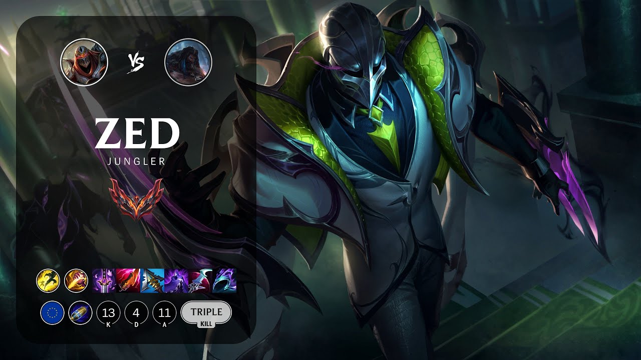 Zed Jungle vs Udyr - EUW Grandmaster Patch 14.3