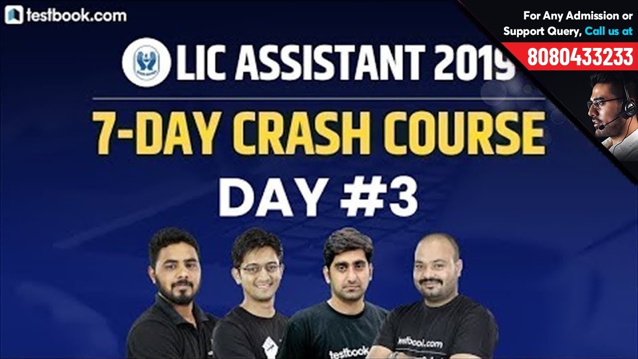 LIC Assistant Prelims Crash Course | Day 3 | LIC Assistant Reasoning, Math, English & Hindi Classes