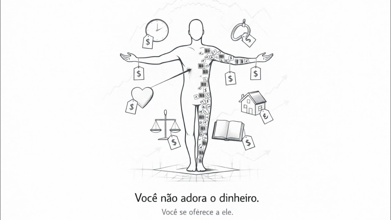 Quando Deus sai de cena, o dinheiro assume o altar.E ninguém percebeu a troca.