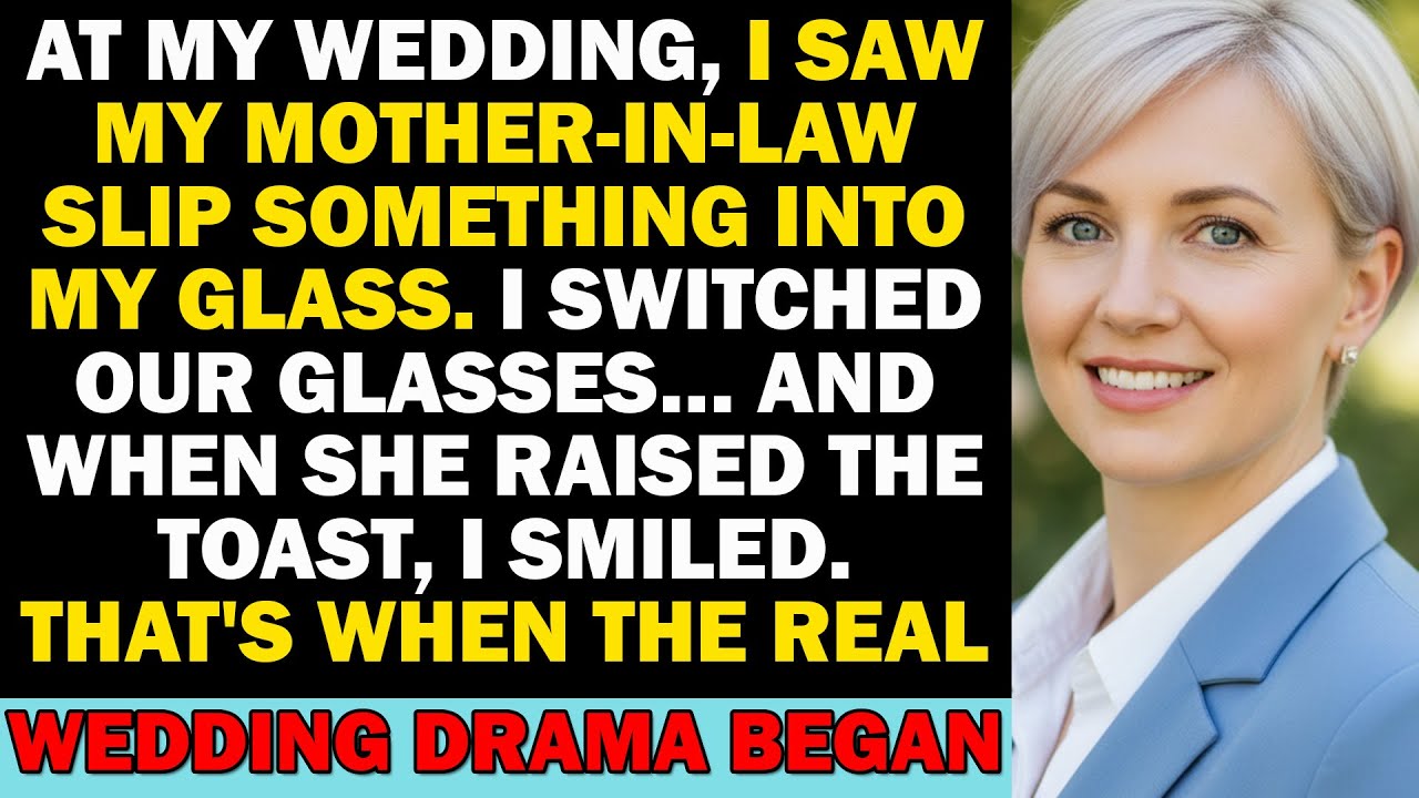 At My Wedding, I Saw My Mother-in-law Slip Something Into My Glass. I Switched Our Glasses. When...