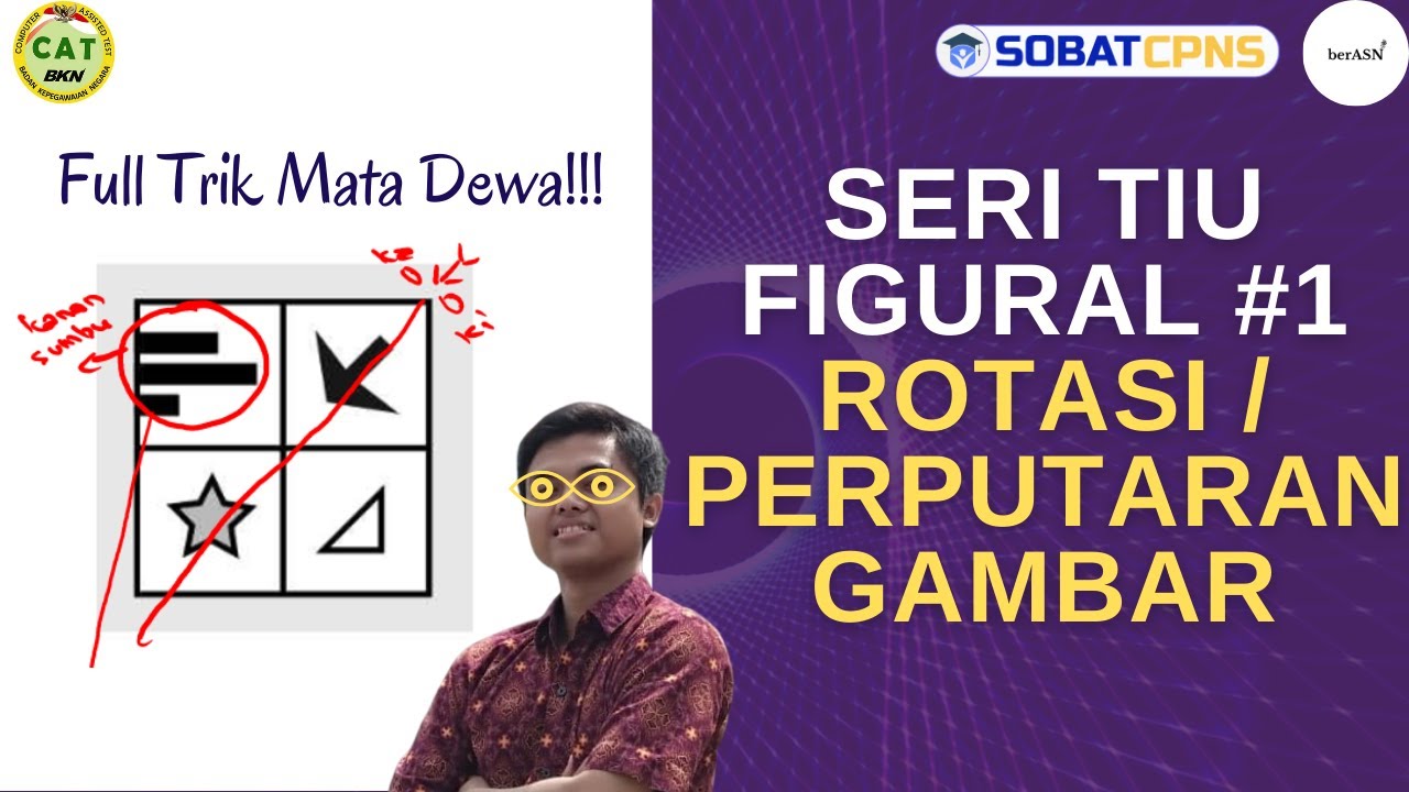 TIU FIGURAL ROTASI/PERPUTARAN + TRIK MATA DEWA 😎 CPNS 2021 | SERI TIU FIGURAL #1
