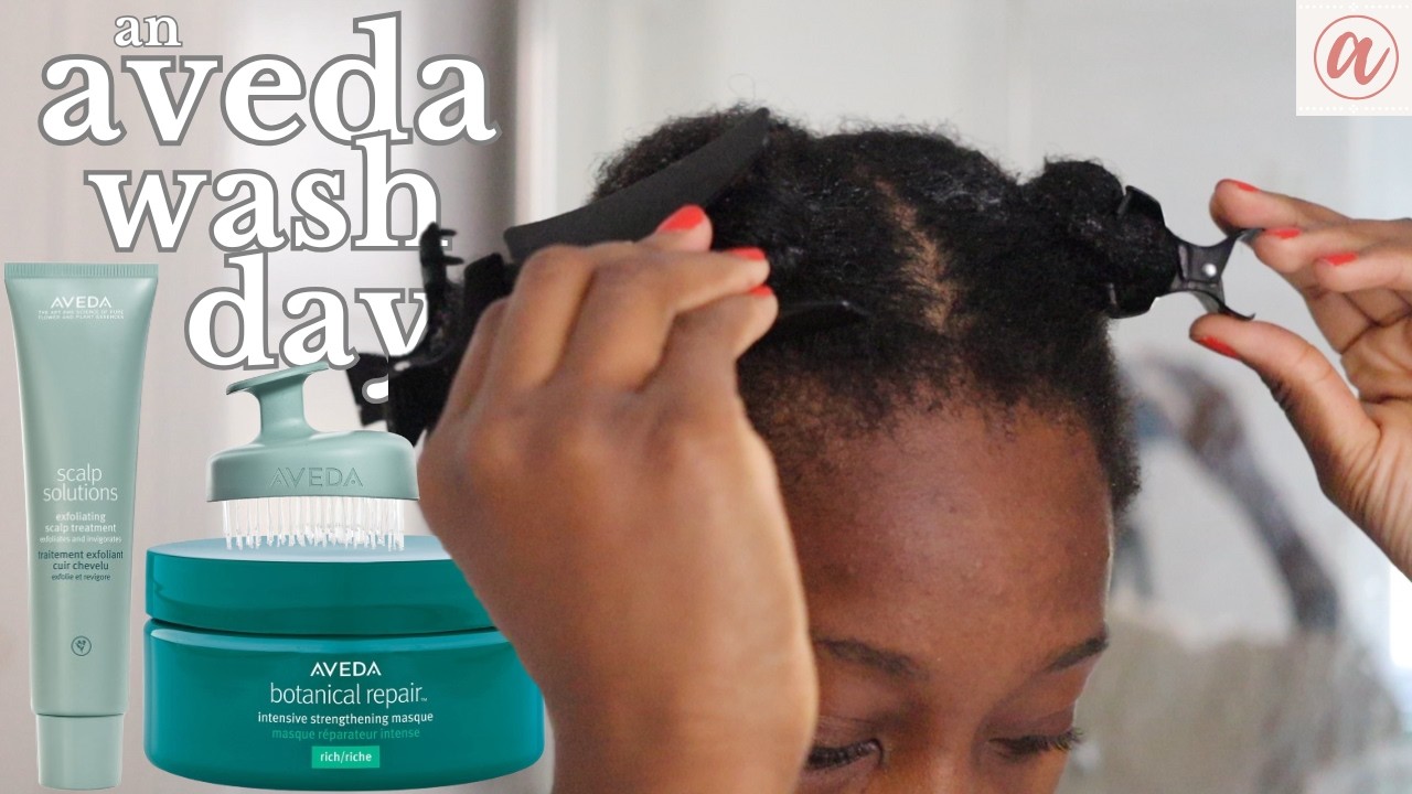 does aveda work for afro coily hair? | aveda wash day afro hair first impressions | byalicexo