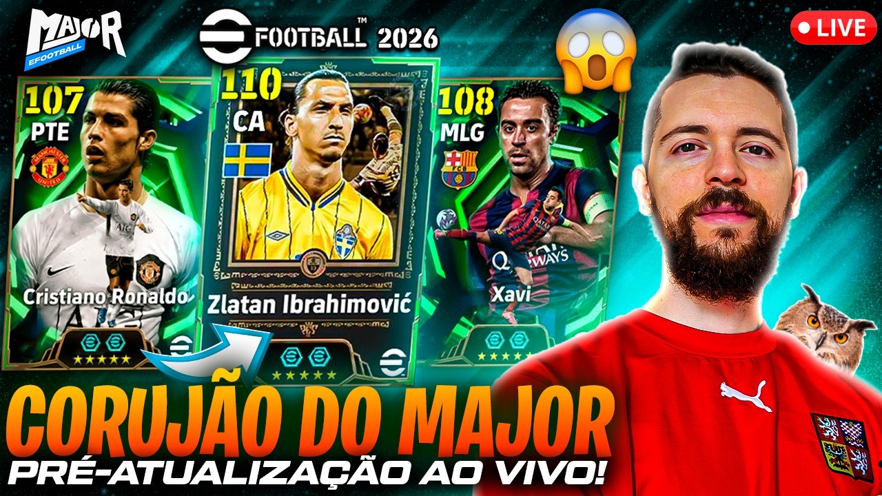 CORUJÃO COM O MAJOR AO VIVO! 🌙 Madrugada de Builds, Resenha e Novidades no eFootball!
