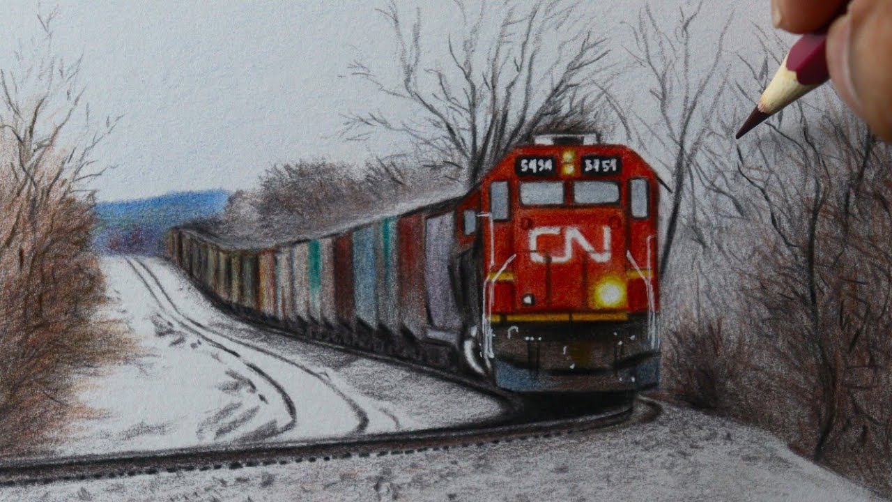 Como desenhar um Trem de carga CN L510