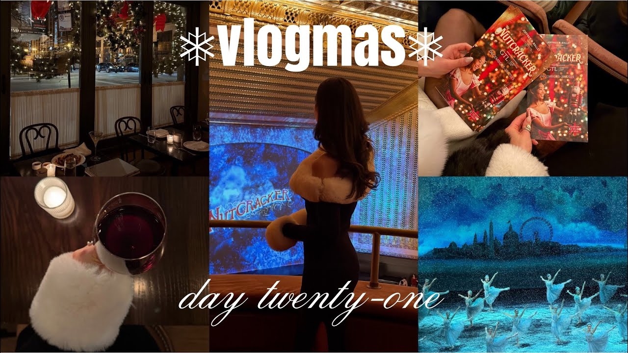 VLOGMAS ❅ праздничный ужин, Щелкунчик, поездка домой в Чикаго, обсуждение подготовки к свадьбе