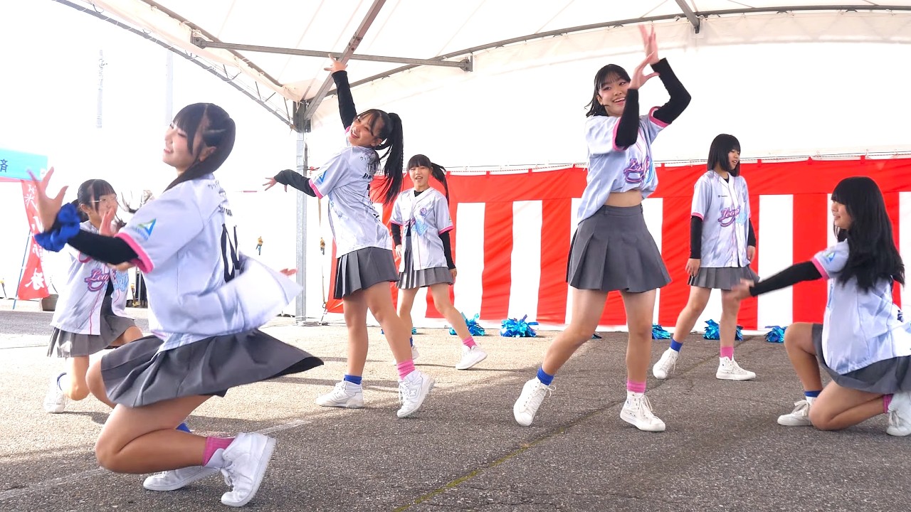 【チアダンス】Leap-Sky(リープスカイ) 「倍倍FIGHT!」(CANDY TUNE) ほか2曲 JAなのはな農協まつり カターレ富山 2チーム目 横動画 望遠 2025年11月16日