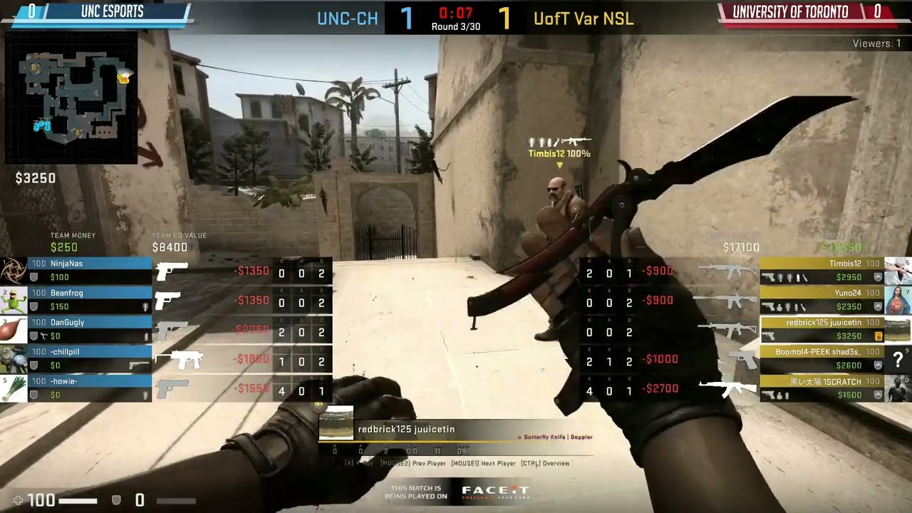UNC CSGO vs University of Toronto | Match 6 of NACE Star League