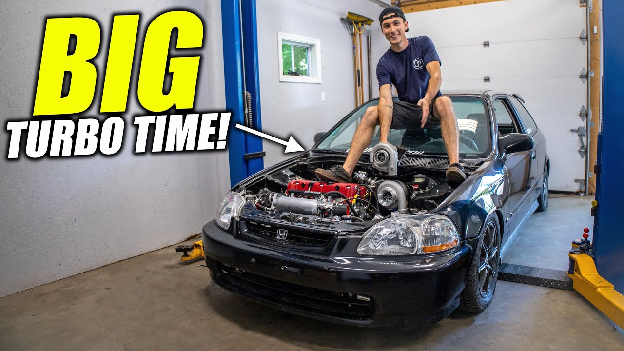 Installing BIG Turbo & Sidewinder on the K20 Civic!