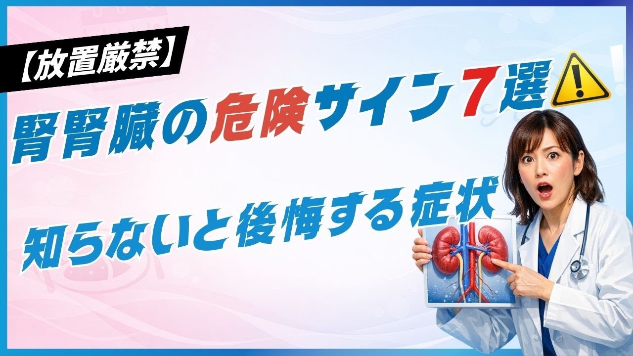 【放置厳禁】腎臓の危険サイン7選｜知らないと後悔する症状