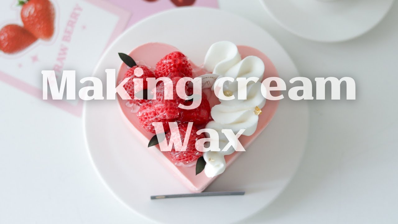 [SUB ]Making Cream for Cake Candles with Soy Wax - 소이왁스로 케이크 캔들 크림 만들기 #candle  #캔들 #candlemaking