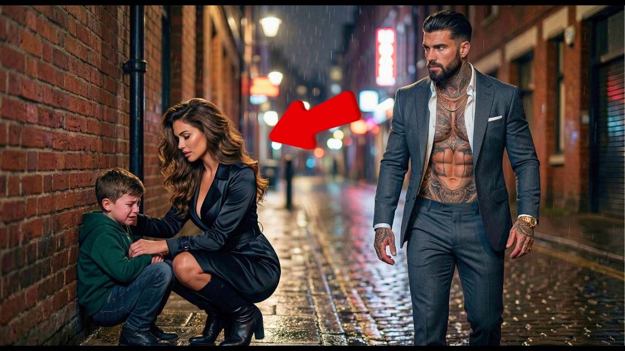 A Poor Teacher Comforted a Lost Child Crying in Rain She Didn’t Know His Father Was the MAFIA BOSS