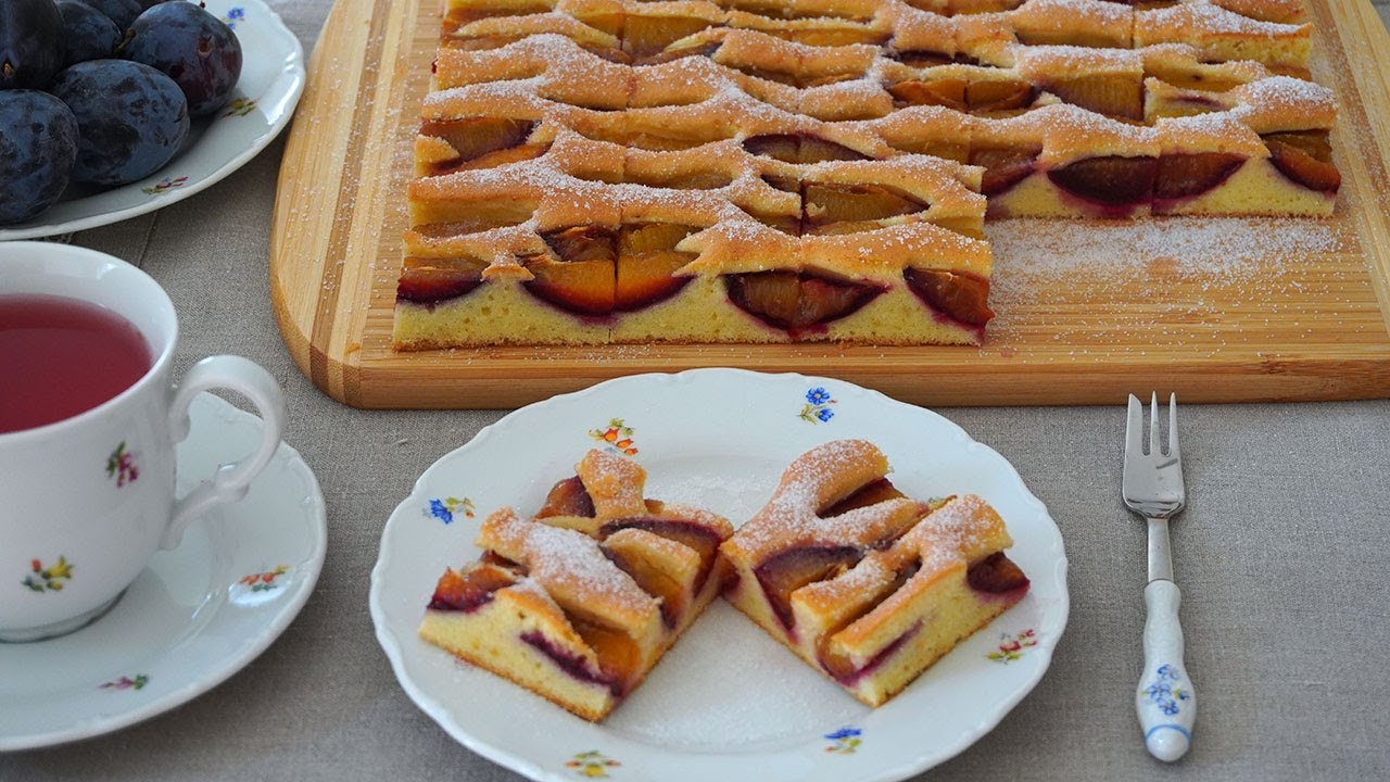 Slivkový koláč z treného (maslového) cesta 🥧 /LiViera Desserts/