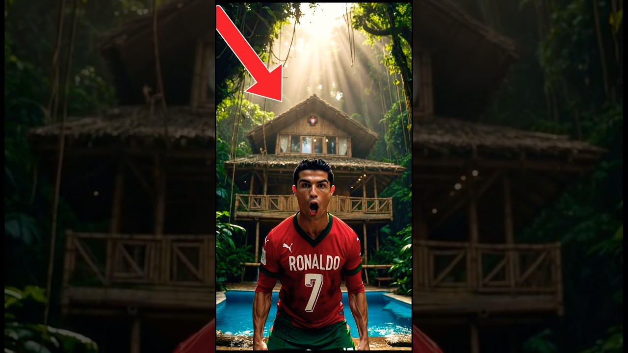 Cristiano Ronaldo Build The Most Beautiful Bamboo Swimming Pool Around Luxury Villa 🎋😱