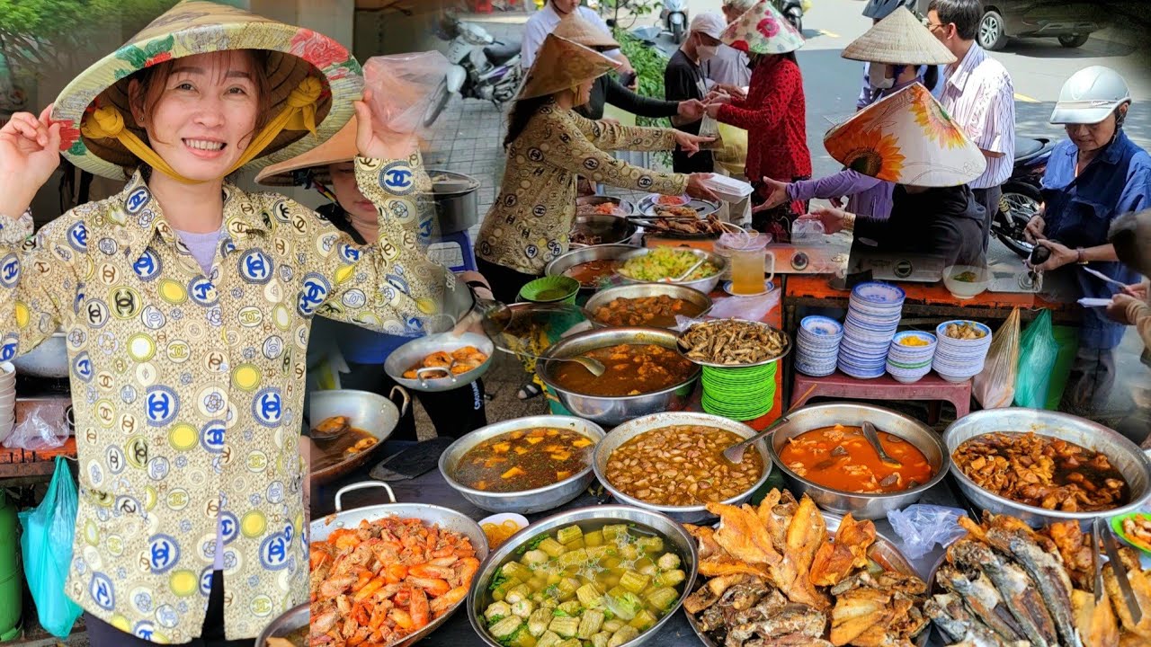 Đông khủng khiếp quán cơm phần bao no 22k của chị đẹp | Long Xuyên TV