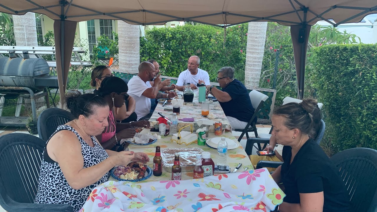 Family barbecue celebrating my mom and dads anniversary