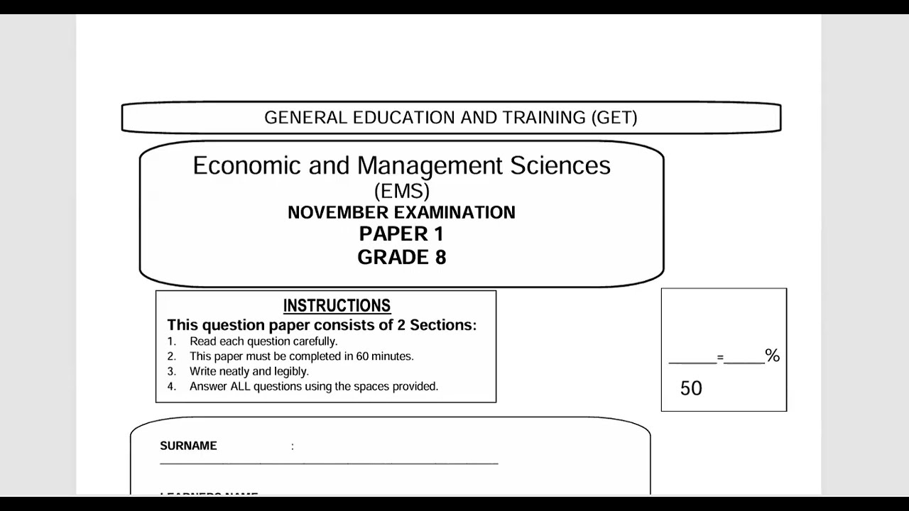 2025 EMS GRADE 8 PAPER 1 MEMO TERM 4 EMS THUNDEREDUC EMS PAPER 1  GRADE 8 EMS NOVEMBER EXAMS TERM 4