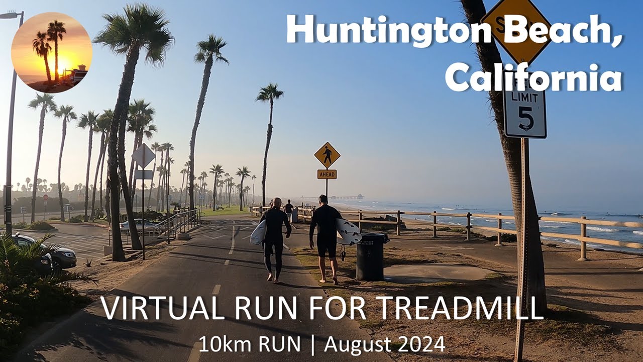 Virtual Run | Huntington Beach, California | Sunrise, August 2024