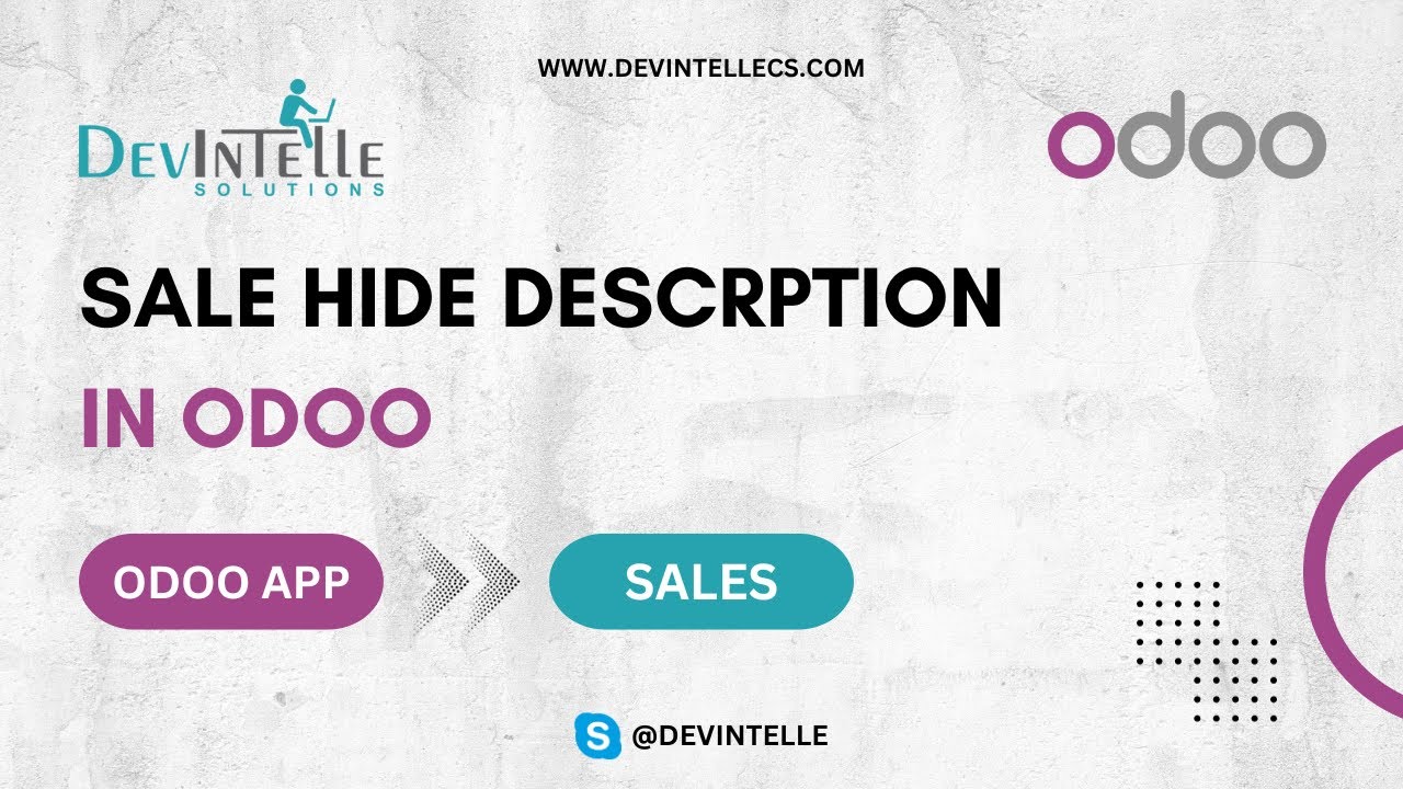 How To Manage Sale Order Hide Descrption in Odoo