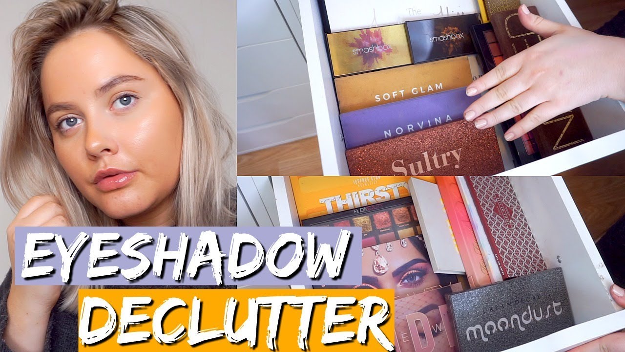 EYESHADOW PALETTES DECLUTTER!! 🎨 // SANNE SKAR