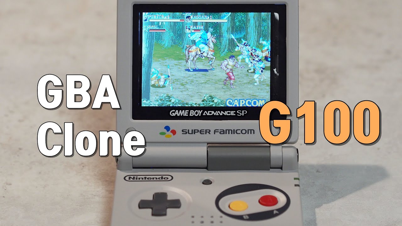 오락실 게임(CPS1)이 되는 GBA 타입 중국산 에뮬 게임기 G100. GBA clone G100 that can play the arcade game (CPS1).