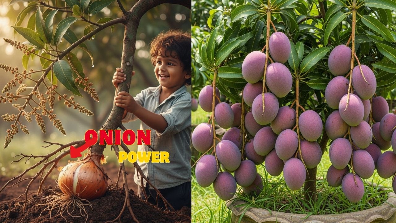Onion Power! 🧅 Grow Massive Mango Trees from Cuttings (Secret Method)
