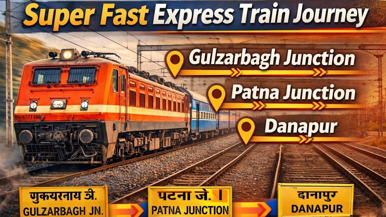 🚆 Super Fast Express Train Journey | Gulzarbagh Junction → Patna Junction → Danapur 🚆