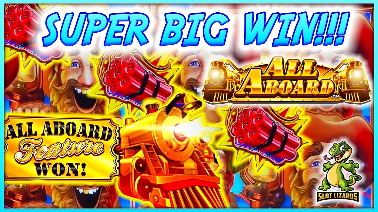 SUPER BIG WIN!!! All Aboard Dynamite Dash Slot TRAIN BONUS AND FREE GAMES 25 CENT DENOM!