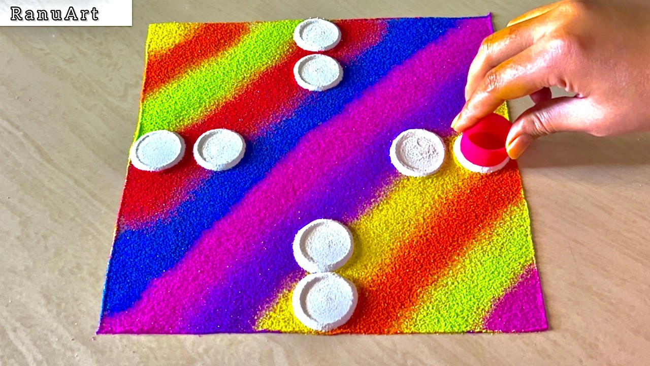 Easy & Beautiful Rangoli Design for Home 🪔 | Simple Rangoli for Beginners ✨Ranu Art
